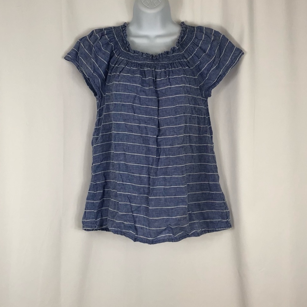 BeachLunchLounge Line/Cotton short sleeve top S - Picture 1 of 14